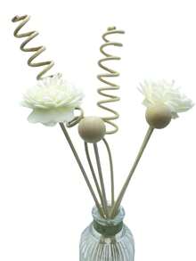 9件套藤条香薰套装，藤条香薰扩香器及替换花材，适用于家居及办公装饰，天然色