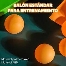 Set de Pelotas de Pong, Tenis De Mesa, 60 Piezas 40 mm Práctica Durable Bolas de Pong, Alto Rendimiento y Tecnología, para el Entrenamiento de la Competencia Entretenimiento - Naranja - Ver 11