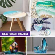 300g Crystal Clear Hard UV Resin With Light, Upgraded Formula, Solar Activated Glue Kit Transparent Ultraviolet Lamp Fast Curing For Jewelry Making Craft Decoration