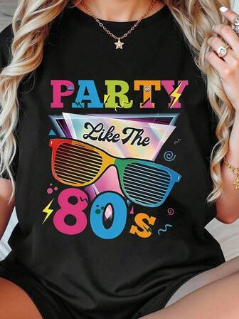 Plus Size, Women T-Shirts, 80s Lover's Party Costumes Spring Tops, Going Out Top, Holiday Night, Summer Holiday, Cute Tops, Graphic Tees