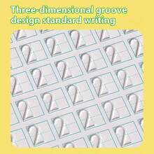 1 pieza Nuevo cuaderno de práctica de caligrafía Groove 2025 para niños, trazos, números, letras, entrenamiento de agarre divertido, niños y niñas preescolares, regalo de cumpleaños, regalo de Navidad, regreso a la escuela, regalo perfecto - Multicolor - Ver 5