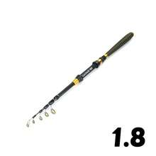 Lerutwis 1.8米-2.7米海钓竿,可选配卷线器,合金轮座,灵敏竿尖,轻巧碳纤维鲤鱼竿,多功能伸缩式纺车轮钓竿,便携式短途旅行竿,钓鱼用具 - 彩色 - 查看 13