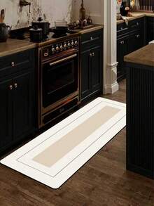 1pc Diatomite Modern Minimalist Color Block Pattern Kitchen Floor Mat, Lightweight, Shock-Absorbent Anti-Fatigue Kitchen Carpet, Absorbent, 3mm Thickness, Suitable For Kitchen, Bathroom, Entryway, Laundry Room, Study, Living Room, Etc. - Multicolor - View 12