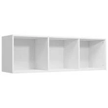 Librería/Mueble TV Larryhot Blanco 36x30x114 cm Madera industrial, resistente y duradera, fácil de montar, estilo decorativo, adecuado para guardar adornos, figuras, libros, pequeños objetos, etc. - Blanco - Ver 8