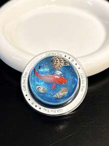 1pc Magnetic Sliding Phone Stand, Carp Shell Faux Pearl Starfish Spherical Desktop Phone Holder Compatible With IPhone, Android Phone, Gift For Birthday, Family, Friends Push-Pull Phone Grip Phone Accessories