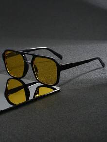 1 par de gafas de moda de verano para hombres con marco de PC personalizado, bisagras de metal, adecuadas para atuendos de moda, decoración de fiestas, viajes al aire libre, vacaciones en la playa