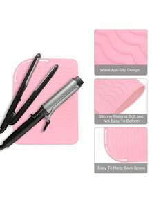 1PC Heat Resistant Silicone Mat, Portable Travel Hot Tool Pad Sleeve For Curling Iron, Straightener And Other Styling Tools, Brush Holder, Makeup Brush Holder, Vanity Accessories, Hair Tools, Room Decor, Makeup Organizer, Organization And Storage, Halloween, Dorm Essentials, Travel Essentials, Container, Makeup Accessories, Hot Iron Mat, Beauty Tool Organizer, Hair Styling Mat, Cosmetic Storage, Travel Beauty Essentials, Heat Proof Pad, Styling Tool Protector, Vanity Tray, Makeup Brush Stand, Hair Curler Mat