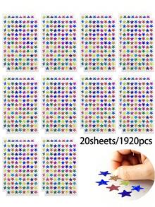 960 pezzi/set Adesivi a forma di stella multicolore, adesivi a stella premio, adesivi a stella metallici, adesivi a stella piccoli per agenda scolastica, grafici di comportamento, forniture per insegnanti, adesivi fai-da-te - Multicolore - Visualizzare 8