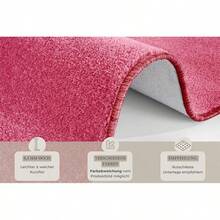 Home Nasty Läufer – Flauschiger Kurzflor Teppich Einfarbig Unifarben für Esszimmer, Wohnzimmer, Kinderzimmer, Flur, Schlafzimmer, Küche – Uni Blau, 80x150cm-David - Rosa - Übersicht 4