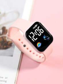 Bộ 2 trong 1: Đồng hồ điện tử vuông màn hình LED kỹ thuật số cổ điển thanh lịch thời trang dành cho bé gái, phù hợp cho các bạn nữ. Kèm theo vòng tay hình kỳ lân, thích hợp cho học sinh. Hoàn hảo để đeo hàng ngày, như đi học, dự tiệc và du lịch. Món quà lý tưởng cho bạn bè, sinh nhật, tốt nghiệp và Giáng sinh dành cho các bạn gái. Có hộp quà tặng. - Nhiều màu - Xem 6