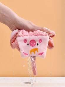 منشفة يد كرتونية على شكل للأطفال، ماصة للرطوبة بشكل عالي، منشفة يد معلقة للحمام والمطبخ، قطعة غسيل جميلة