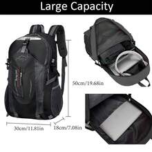 Large Capacity Outdoor Hiking Backpack Suitable For Travel, Sports And Adventure. The Backpack Design Uses Breathable And Pressure-Relieving Back Padding To Enhance Breathability And Comfort. - Multicolor - View 3