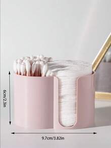 2-In-1 Swab And Makeup Remover Pad Storage Box Can Store Both Swabs And Makeup Remover Pads Simultaneously, Preventing Cross-Contamination And Maintaining Hygiene. Its Compact And Lightweight Design Saves Space. Suitable For Bathrooms And Vanities, It Can Also Be Used To Store Other Small Items. Durable And Easy To Clean. - White - View 13