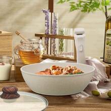 Ensemble de 16 pièces d'ustensiles de cuisine blancs avec poignées amovibles - Casserole et poêle antiadhésives, ustensiles en silicone, dessous de plat en feutre, équipement de cuisine complet