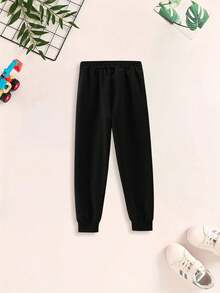 2pcs Tween Boy Retro Pop Style Raccoon Print Round Neck Sweatshirt+Retro Pop Style Raccoon Print Pants Suit Autumn Winter Collection - Multicolor - View 6