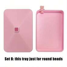 3 合 1 钻石画托盘带漏斗储物盒和盖子 - 钻石画工艺收纳盒，防溢设计和四边形托盘，适用于 DIY 钻石艺术用品 - 钻石画爱好者的理想礼物，钻石画储物托盘，钻石艺术画配件 - 彩色 - 查看 3