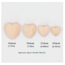 20-40mm Wooden Heart Shaped Pendants, Painted Wooden Slices, Wooden Craft Decorations, Crafts, Home Decor