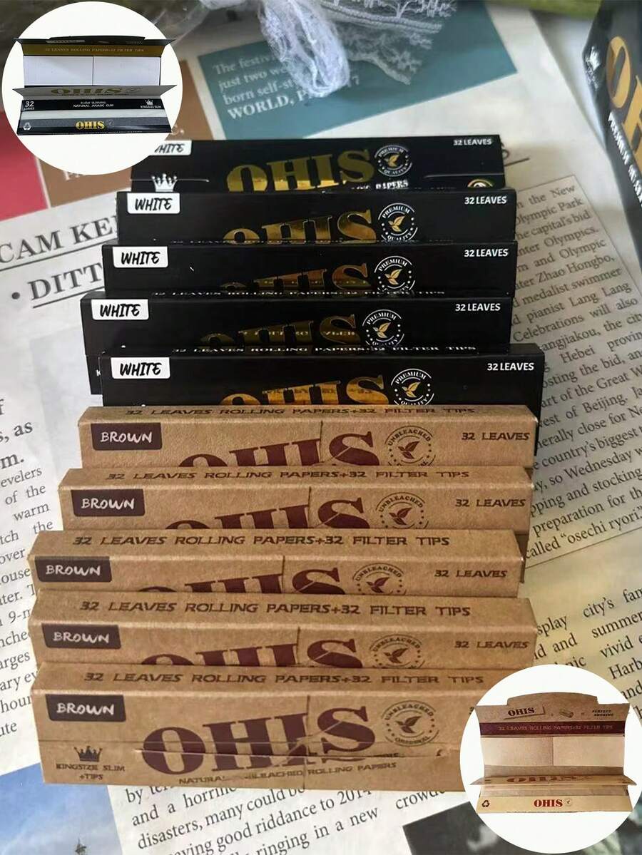 768 fogli di cartine per sigarette + 768 filtri monouso/1 scatola 110mm 32 fogli + 32 fogli/libretto filtri monouso + accessori per arrotolare a mano - cartine non candeggiati - carta gommata naturale araba - cartine 110MM - carta per sigarette classica extra sottile che brucia in modo uniforme. Regali di Natale, regali di Ognissanti, vari regali di compleanno.