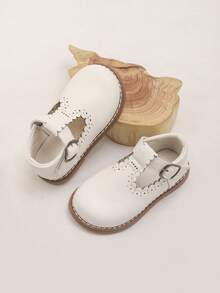 1 Paio di Scarpe Mary Jane in Pelle PU Leggere e Versatili per Ragazze, Adatte per Tutte le Stagioni - Beige - Visualizzare 4