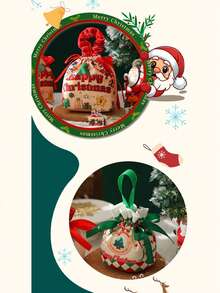 4 PIEZAS Bolsas de regalo con cordón navideñas, bolsas de caramelos navideñas, bolsas de terciopelo reutilizables de Papá Noel para envolver regalos de Navidad, bolsas de regalo para regalos de fiesta, decoración y obsequios