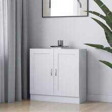 Librería Larryhot Blanca 82,5x30,5x80 cm Madera de ingeniería, resistente y duradera, fácil de montar, estilo decorativo, adecuadA, Para guardar adornos, figuras, libros, pequeños objetos, etc. - Blanco - Ver 1