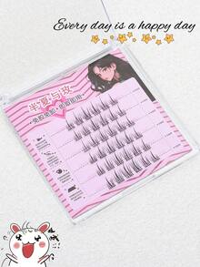 Self-Adhesive Eyelash Clusters DIY Eyelash Extension C Curl Natural 36pcs Clusters Pre-Glued 8-12mm Eyelash Clusters With Thin Band