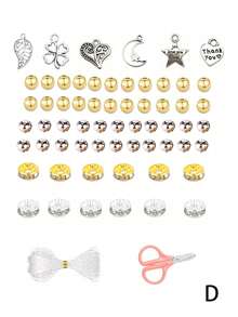 1 caja de cuentas de vidrio de 8 mm para hacer joyas, cuentas de dos colores, cuentas de cristal para hacer pulseras, kit para hacer joyas y manualidades DIY