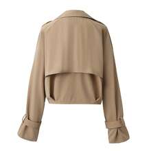 Autumn Double Breasted Suit Collar Windbreaker Jacket Casual Jacket For Women