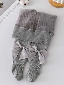 1 件女童纯色保暖内衬紧身裤，小女孩蝴蝶结保暖裤，保暖内衬，适合 5°C 以下，适合秋冬季 - 彩色 - 查看 33