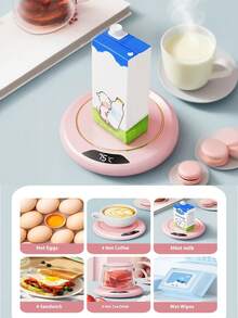 Sottobicchiere riscaldante a temperatura costante, sottopentola intelligente e creativo isolato per la casa, regolazione del riscaldamento a 3 livelli 55-65-75°C, scaldabicchiere da ufficio a temperatura costante, adatto per tutte le tazze, campeggio all'aperto, picnic, cucina, essenziale per autunno/inverno, regolazione della temperatura a 3 livelli 55-65-75°C, avvio intelligente con tocco costante, sottobicchiere riscaldante intelligente per bevande, controllo della temperatura costante, scaldabicchiere intelligente per caffè