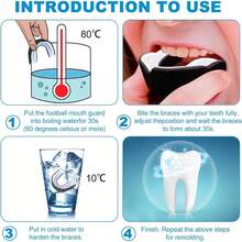 Slzhds 2 Pcs Protector Bucal Deportivo para Adultos, Protector Bucal Deportivo Para Jóvenes, Protectores Bucales Resistentes a los Impactos para Deportes de Contacto Rugby Hockey Boxeo (Rojo, Blanco) - Rojo, Blanco - Ver 12