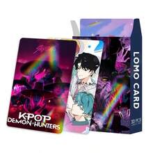 30张KPOP Saja Demon全息Lomo卡片，高清双面，收藏品，动漫明星粉丝周边，动漫商品，小礼物，节日礼物 - 彩色 - 查看 7