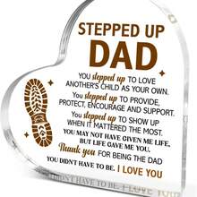 لوحة زخرفية الأبعاد من الاكريليك بنص فرنسي "أحبك يا أبي"، بتصميم قلب ثنائي الأبعاد، لا يحتاج إلى بطاريات، ديكور المنزل والمكتب، هدية كلاسيكية مناسبة طوال العام، مسطح ثنائي الأبعاد