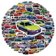 100 pegatinas con temática de coches deportivos, no repetitivas, delicadas, con acabado mate, autoadhesivas, de PVC, con diseño de dibujos animados, de forma asimétrica, sin texto en inglés, de un solo uso, con acabado mate, para regalos de vacaciones, decoración de fiestas, vuelta al cole, recompensas en clase, regalos de cumpleaños, patinetas, equipaje, bicicletas, scooters, botellas de agua