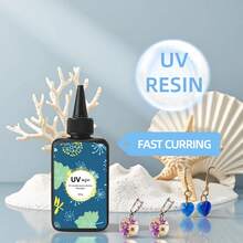 300g Crystal Clear Hard UV Resin With Light, Upgraded Formula, Solar Activated Glue Kit Transparent Ultraviolet Lamp Fast Curing For Jewelry Making Craft Decoration