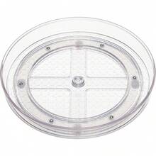 Basics Organizador de charolas giratorias Lazy Susan de 2 Niveles, 23 de diámetro, Paquete de 2, Transparente - 22,86 cm de diámetro, 2 niveles, paquete de 2 - Ver 6