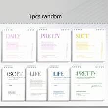 1pc Random Minimalist Square Loose-Leaf Notebook, Detachable Notepad, High-Quality Lined/Grid Notebook, Suitable For Student Rewards, Office Records, Gifts For Friends