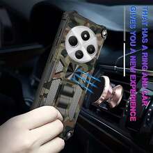 Redmi 14C 4G Phone Case, Camouflage Design Phone Case With Built-In Kickstand, Heavy Duty Shockproof Camouflage Protective Cover