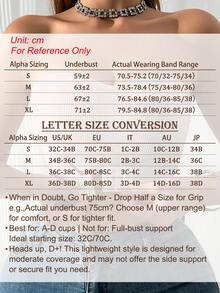 1 件粉色前扣罗纹女士文胸，前钩衬垫文胸，无肩带抹胸，可替换您自己喜欢的罩杯垫 - 粉色 - 查看 6