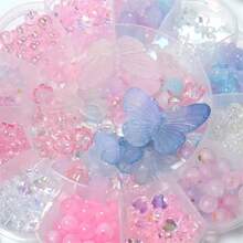 0.6-2.6厘米粉色亚克力圆珠盒，花形珠子，可用于制作手链、项链、戒指、DIY珠宝配件、珠宝制作材料和小礼物 - 套盒 - 查看 6