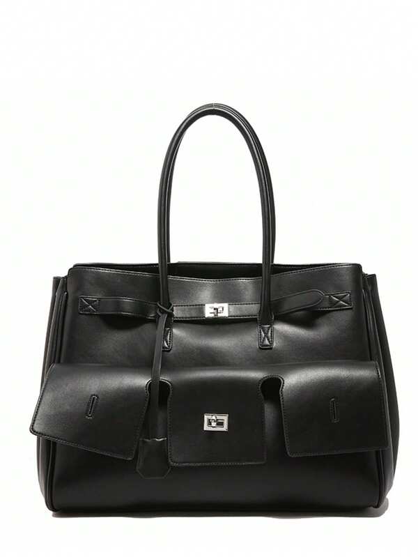 Borsa da donna di lusso, borsa del marchio, borsa versatile di colore solido alla moda per spalla e ascella, borsa da donna, borsa da pendolare di grande capacità, adatta per ragazze, studenti universitari, donne in carriera, professionisti e madri di mezza età per pendolarismo quotidiano, ufficio, viaggi di lavoro, shopping e uscite