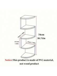 5-Tier Wall Mounted Corner Shelf - Floating Storage Rack For Living Room, Bedroom, Kitchen, Bathroom, Office - Decorative Organizer, Perfect Gift - Multicolor - View 5