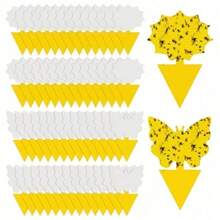 50 Pieces Of Random Shapes Flying Insect Traps For PlantsIndoors Outdoors Kitchen Office Yellow Sticky Traps For Fungus Gnat Fly And Flying Insects  And Odorless Kid And Pet  Economic Pack