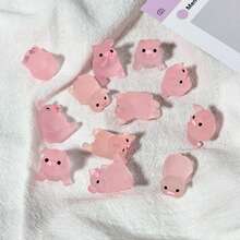 6pcs Cute Piggy Figurine Shoe Charms Set - Versatile & Stylish Plastic Accessories For Clogs & Sandals, Perfect For Personalizing Your Footwear, Shoe Decoration|Playful Design|Durable Plastic