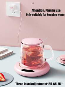 Sottobicchiere riscaldante a temperatura costante, sottopentola intelligente e creativo isolato per la casa, regolazione del riscaldamento a 3 livelli 55-65-75°C, scaldabicchiere da ufficio a temperatura costante, adatto per tutte le tazze, campeggio all'aperto, picnic, cucina, essenziale per autunno/inverno, regolazione della temperatura a 3 livelli 55-65-75°C, avvio intelligente con tocco costante, sottobicchiere riscaldante intelligente per bevande, controllo della temperatura costante, scaldabicchiere intelligente per caffè