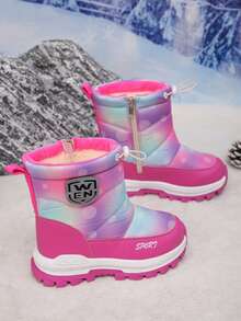 Warme Stiefel für Kleinkind Mädchen Winterstiefel Kinderschuhe Regenstiefel wasserdicht für Outdoor