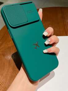 Funda protectora de teléfono con logo de avión de metal a la moda, resistente a caídas, adecuada para iPhone11/12/13/14/15/16 PROMAX - Verde - Ver 4