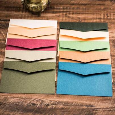 5 pakietów kopert biznesowych A5/C5 o dużej gramaturze na zaproszenia i kartki okolicznościowe – gruby papier w linie, wysokiej jakości artykuły ślubne/imprezowe, 23*16,2 cm