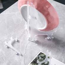 Transparent Plastic Hanging Plate Rack, Plate Rack, Plate Holder, Tray Rack, Plastic Plate Holder, Hanging Plate Rack ,There Are Three Different Sizes Available. Please Check The Height Dimensions Carefully Before Making A Purchase. - Clear - View 6