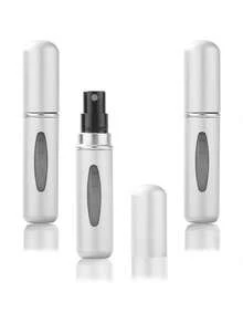 1/5ml Reusable Perfume Bottle, Valentine's Day Gift, Reusable Travel Perfume, Mini Perfume Bottle, Refillable Perfume Spray Bottle, Travel Essential, Multi-Color, Bottle, Spray Bottle, Mini Portable Empty Liquid Container, Travel Essential, Beach, Fall Decoration Travel, School Supply Storage Box, Back To School Essential - 銀色 - 查看 11